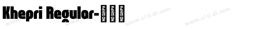 Khepri Regular字体转换